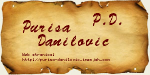 Puriša Danilović vizit kartica